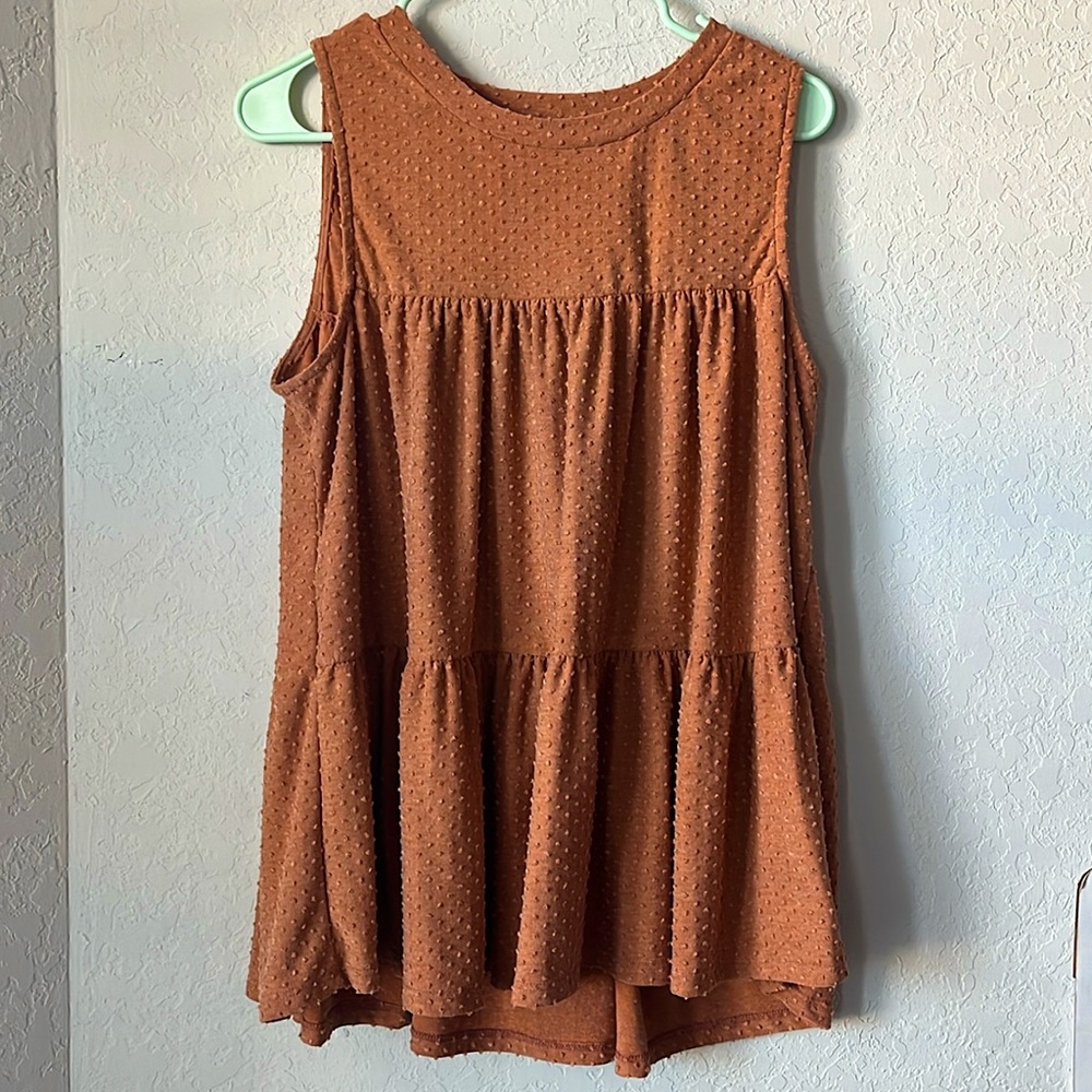 Entro autumn orange tunic top oversized
